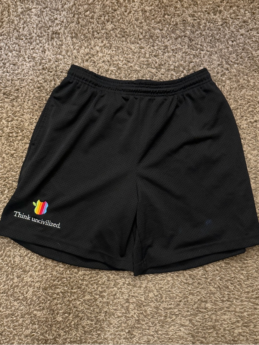 Uncivilized Apple Think black mesh short Men’s L